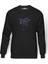 Space Unicorn 2 Baskılı Füme Erkek Örme Sweatshirt Uzun Kol 1