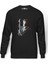 The Beatles John Lennon Baskılı Füme Erkek Örme Sweatshirt Uzun Kol 1