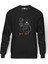 Untitled Baskılı Füme Erkek Örme Sweatshirt Uzun Kol 1