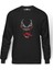 Venom Sinirli Baskılı Füme Erkek Örme Sweatshirt Uzun Kol 1