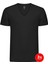 Erkek Modal Derin V Yaka Tshirt 3'lü Paket - Siyah 1