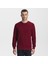 Erkek Bordo Selanik Örme Bisiklet Yaka Sweatshirt 3