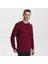 Erkek Bordo Selanik Örme Bisiklet Yaka Sweatshirt 4