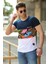 Kamuflaj Desenli Lacivert T-Shirt 3003 1