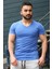 Düz Basic Saks T-Shirt 3005 3