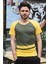 Şerit Detaylı Haki T-Shirt 3014 2