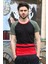 Şerit Detaylı Siyah T-Shirt 3014 2