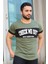 Baskı Detaylı Haki T-Shirt 3013 1