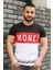Renk Bloklu Yazı Detaylı Siyah T-Shirt 3077 1