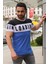 Baskılı Saks T-Shirt 2974 3