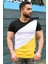 Renk Bloklu Siyah T-Shirt 3018 1