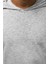 Yırtık Detaylı Gri Kapüşonlu T-Shirt 3069 4