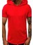 Yırtık Detaylı Kırmızı Kapüşonlu T-Shirt 3069 5