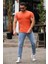 Bisiklet Yaka Turuncu Basic T-Shirt 4077 1