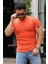 Bisiklet Yaka Turuncu Basic T-Shirt 4077 3