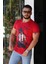 Baskılı Bordo T-Shirt 4028 1