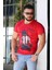 Baskılı Bordo T-Shirt 4028 2
