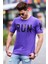 Baskılı Mor T-Shirt 3035 1
