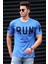 Baskılı İndigo T-Shirt 3035 1