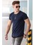 Basic Lacivert Erkek T-Shirt 4465 1