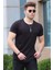 Siyah Basic Bisiklet Yaka T-Shirt 4474 1