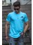 Cep Detay Mavi Erkek T-Shirt 4492 1