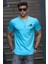 Cep Detay Mavi Erkek T-Shirt 4492 2