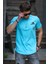 Cep Detay Mavi Erkek T-Shirt 4492 4
