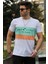 Baskılı Beyaz Erkek T-Shirt 4499 1