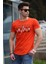 Baskılı Turuncu Erkek T-Shirt 4482 1