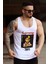 Baskılı Beyaz Erkek Atlet 2631 1