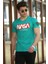 Yeşil Baskılı Erkek T-Shirt 4526 1