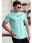 Yeşil Nakışlı Erkek T-Shirt 4512 1