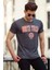 Baskılı Antrasit Erkek T-Shirt 4519 1
