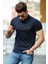 Erkek Şal Yaka Lacivert T-Shirt 4554 1