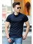 Erkek Şal Yaka Lacivert T-Shirt 4554 2
