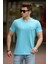Basic Turkuaz Erkek T-Shirt 4513 2