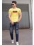Madmext Baskılı Sarı Erkek T-Shirt 4589 2