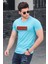Madmext Baskılı Mavi Erkek T-Shirt 4589 1