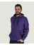 Kapüşonlu Kanguru Cepli Basic Mor Sweatshirt 1