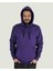 Kapüşonlu Kanguru Cepli Basic Mor Sweatshirt 3