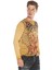 CL407 Kartal Arma Parlak Baskılı Hardal Erkek Sweatshirt 2