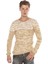 CP223 Dokulu Bisiklet Yaka Slim Fit Camel Kazak 1