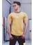 Sarı Nakış Baskılı Erkek T-Shirt 4486 2