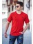 Kırmızı Baskılı Erkek T-Shirt 4632 1