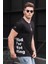 Siyah Baskılı Erkek T-Shirt 4553 1