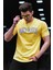 Baskılı Sarı Erkek T-Shirt 4630 1