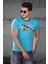 Turkuaz Baskılı Erkek T-Shirt 4606 1