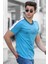 Baskılı Turkuaz Erkek T-Shirt 4530 1
