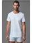 Erkek 2'li 0 Yaka Beyaz Fanila T-Shirt Atlet 1